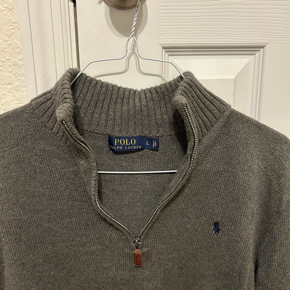 Polo Ralph Lauren (L) Gray pullover turtleneck sweater - Picture 4 of 4